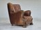 Danish Relax Chair in Leather & Oak, 1950s 7