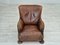 Danish Relax Chair in Leather & Oak, 1950s, Image 4