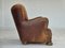 Danish Relax Chair in Leather & Oak, 1950s 5