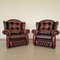 Chesterfield Leather Living Room Set, 1970s, Set of 4, Image 8