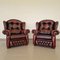 Chesterfield Wohnzimmer Set aus Leder, 1970er, 4er Set 8