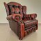 Chesterfield Leather Living Room Set, 1970s, Set of 4 13