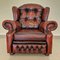 Chesterfield Leather Living Room Set, 1970s, Set of 4 10