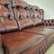 Chesterfield Leather Living Room Set, 1970s, Set of 4 6