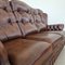 Chesterfield Suzanne Brown Leather Living Room Set, 1970s, Set of 3 6