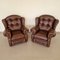 Chesterfield Suzanne Brown Leather Living Room Set, 1970s, Set of 3 8