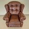 Chesterfield Suzanne Wohnzimmer Set aus braunem Leder, 1970er, 3er Set 10