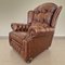 Mobilier de Salon Chesterfield Suzanne en Cuir Marron, 1970s, Set de 3 11