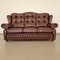 Set da salotto Chesterfield Suzanne in pelle marrone, anni '70, set di 3, Immagine 2