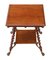 Antiker viktorianischer Tisch aus rotem Nussholz & Messing, 1890er 4