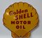 Goldene Shell Motoröl emaillierte Plakette, 1950er 1