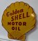 Golden Shell Motor Oil Enameled Plaque, 1950s 2