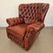 Chesterfield Living Room Set in Leather, 1970s, Set of 3 11