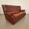 Chesterfield Living Room Set in Leather, 1970s, Set of 3 4