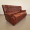 Chesterfield Wohnzimmer Set aus Leder, 1970er, 3er Set 4