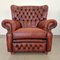 Chesterfield Living Room Set in Leather, 1970s, Set of 3 9