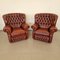 Chesterfield Living Room Set in Leather, 1970s, Set of 3, Image 8