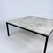 Mid-Century Minimalistic Steel and Travertine Coffee Table, 1960s, Image 4