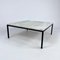 Mid-Century Minimalistic Steel and Travertine Coffee Table, 1960s 5