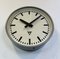 Industrial Grey Hammer Paint Factory Wall Clock from Pragotron, 1960s 4