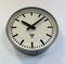 Industrial Grey Hammer Paint Factory Wall Clock from Pragotron, 1960s, Image 4