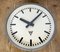 Industrial Grey Hammer Paint Factory Wall Clock from Pragotron, 1960s, Image 9