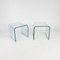 Waterfall Side Tables attributed to Angelo Cortesi for Fiam, Italy, 1980s, Set of 2 5