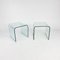 Waterfall Side Tables attributed to Angelo Cortesi for Fiam, Italy, 1980s, Set of 2, Image 5