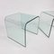 Waterfall Side Tables attributed to Angelo Cortesi for Fiam, Italy, 1980s, Set of 2 7