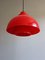 Lampe à Suspension Scandinave Rouge de Nordisk Solar, 1970s 3