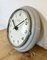 Reloj de pared de Alemania Oriental vintage gris de Weimar Electric, años 70, Imagen 10