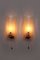 Glass Wall Lamps with Brass Details from Kalmar, 1950, Set of 2 10
