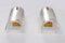 Glass Wall Lamps with Brass Details from Kalmar, 1950, Set of 2, Image 7