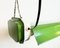 Industrial Green Hanging Tube Light from Polam, 1970s 3