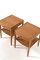 Tables de Chevet en Chêne, 1960s, Set de 2 3