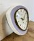 Horloge Murale Vintage en Porcelaine Violette de Mauthe, 1970s 3