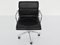 Black Leather Desk Armchair Mod. Soft Pad Ea217 by Charles & Ray Eames for Vitra, 1969 6