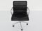 Fauteuil de Bureau en Cuir Noir Mod. Coussin Souple Ea217 par Charles & Ray Eames pour Vitra, 1969 6