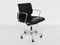 Black Leather Desk Armchair Mod. Soft Pad Ea217 by Charles & Ray Eames for Vitra, 1969 1