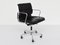 Black Leather Desk Armchair Mod. Soft Pad Ea217 by Charles & Ray Eames for Vitra, 1969, Image 1