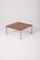 Wooden Coffee Table in Chromed Metal from Knoll Inc. / Knoll International, 1960s 1