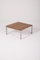 Wooden Coffee Table in Chromed Metal from Knoll Inc. / Knoll International, 1960s, Image 1