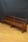 Antique Victorian Gothic Revival Hall Bench in Oak, 1880, Image 4
