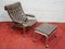 Vintage Armchair with Footrest, Set of 2 1