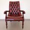 Chesterfield Lounge Armchair with Genuine Leather, 1960s, Image 2