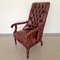 Chesterfield Lounge Armchair with Genuine Leather, 1960s 4