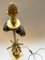 French Palm Bronze and Onyx Egg Lamp in the style of Maison Charles, 1970s 4