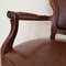 Antique Neo-Baroque Mahogany and Leather Armchair, 1950s 7