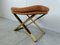 Vintage Footstool in Brass by Belgochrom, 1970s, Image 1