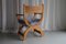 Vintage Danish Kurul Armchair in Oak and Sheepskin by Henning Kjærnulf, 1960s., Image 11